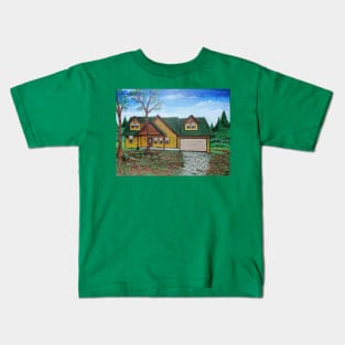 Log Cabin at the Lake Kids T-Shirt